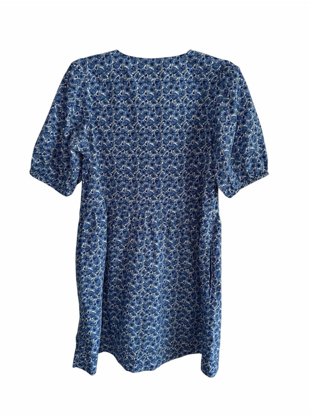 LOFT Floral Poplin Bow Mini Pocket Dress size small - Picture 4 of 9